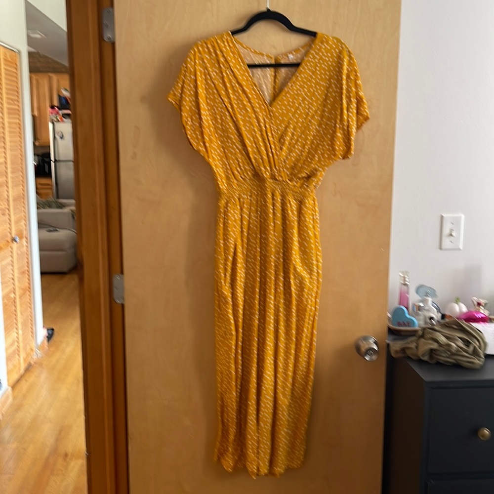 Gold polkadot jumpsuit